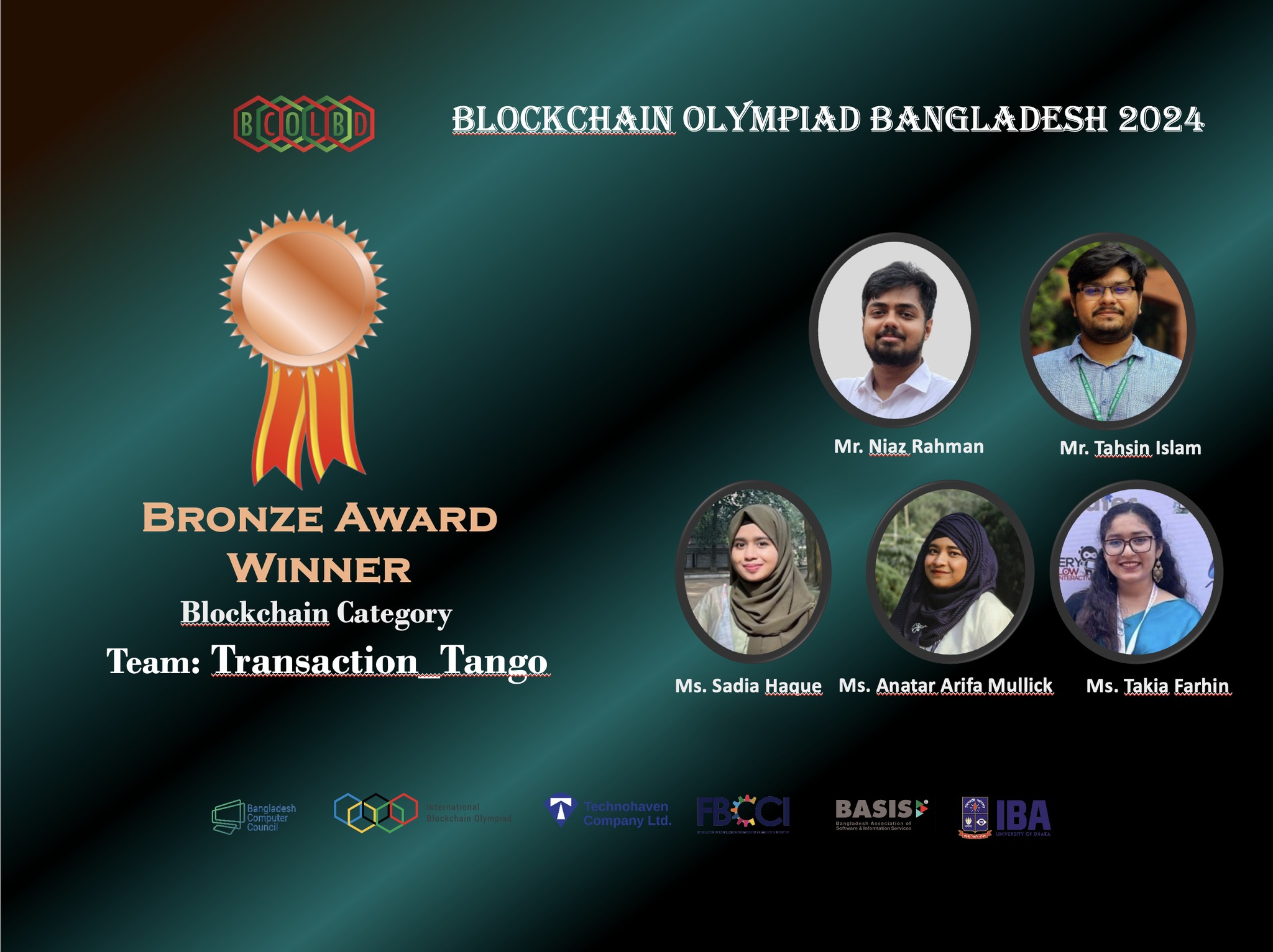 Bronze Award - Blockchain Olympiad Bangladesh 2024